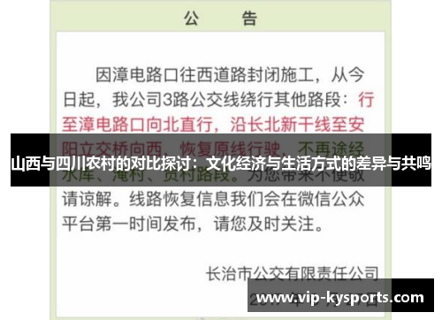 山西与四川农村的对比探讨：文化经济与生活方式的差异与共鸣